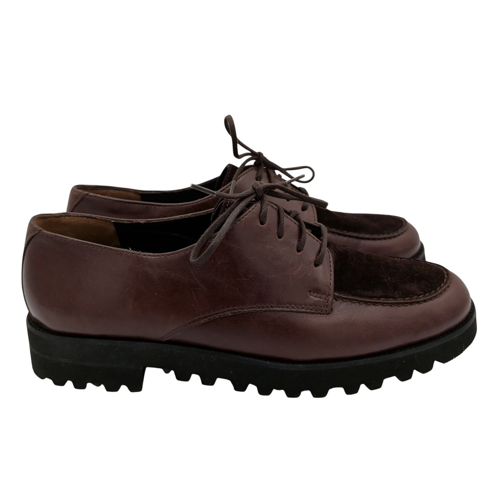 Paul Green Brown Leather Suede Lug Sole Oxford Shoes 6.5 UK 9 US 42267 08